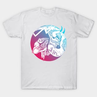 Dual Color Bull and Bear T-Shirt